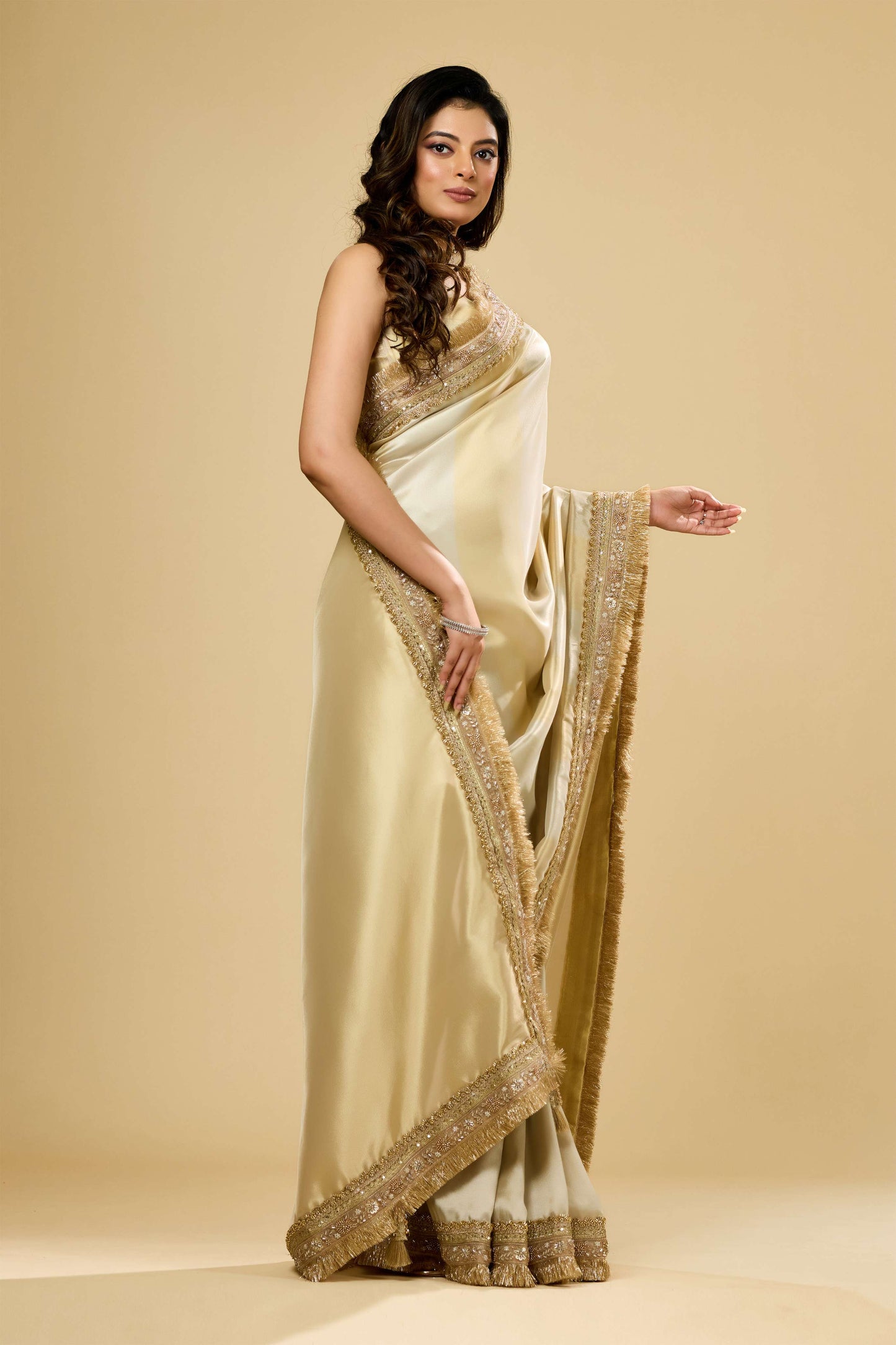 Gold Cut Dana Tissue Sarees 1007-10007