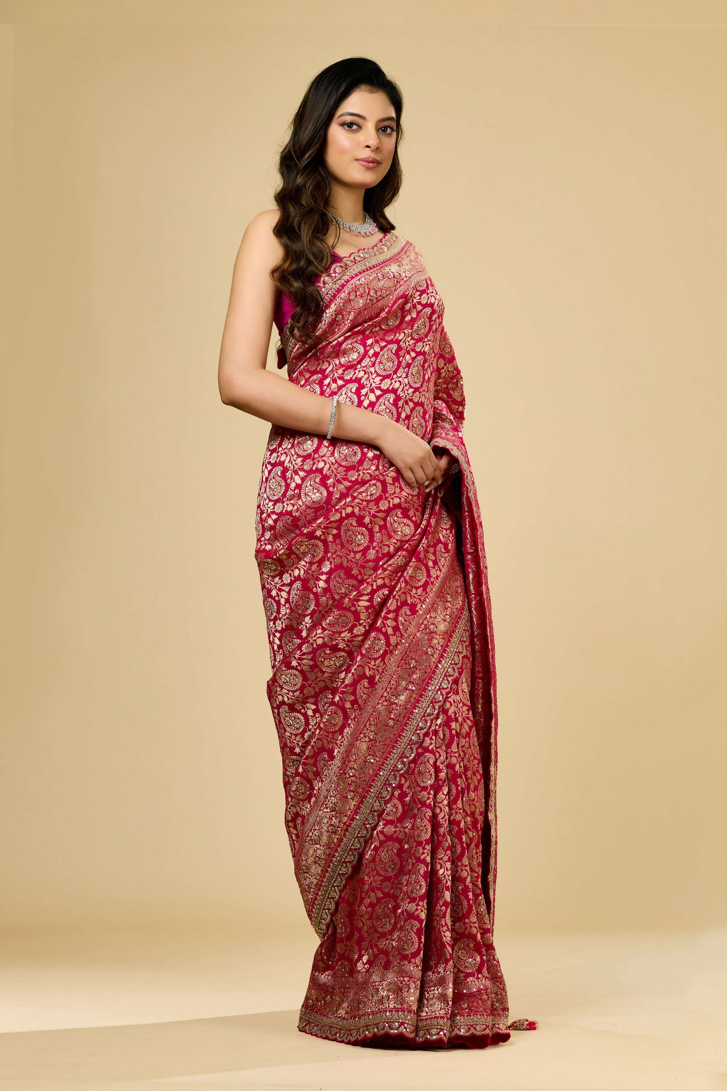 Rani Golden Zari weave Georgette Sarees 1011-10029