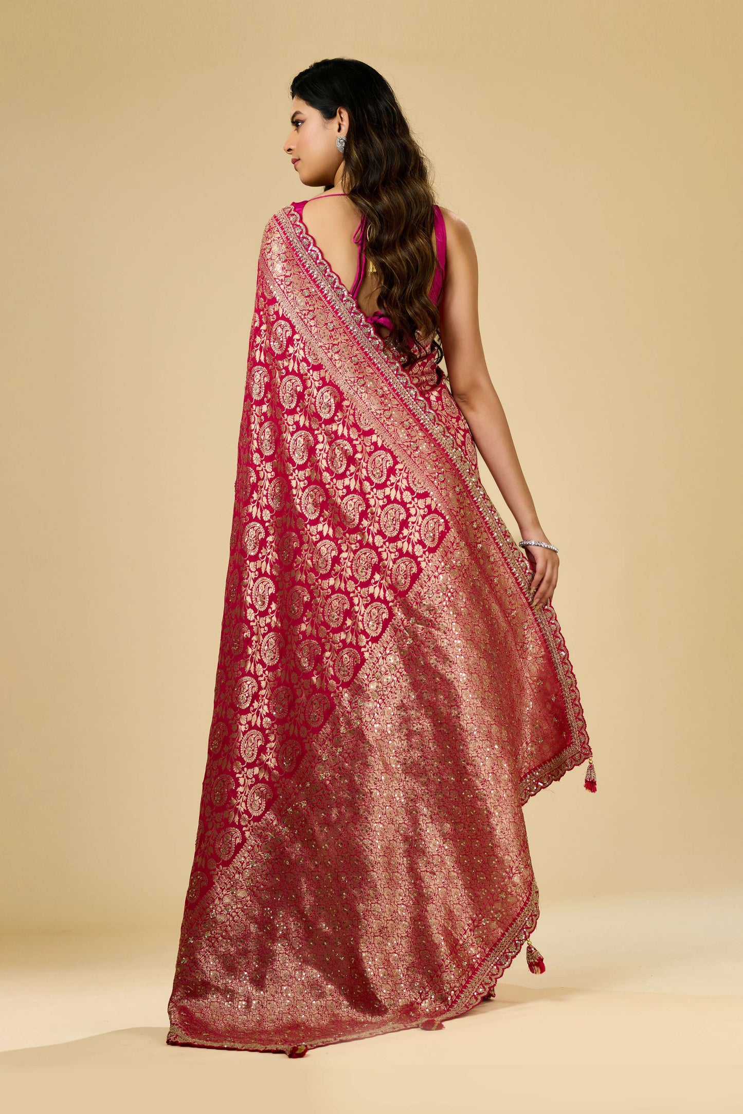 Rani Golden Zari weave Georgette Sarees 1011-10029
