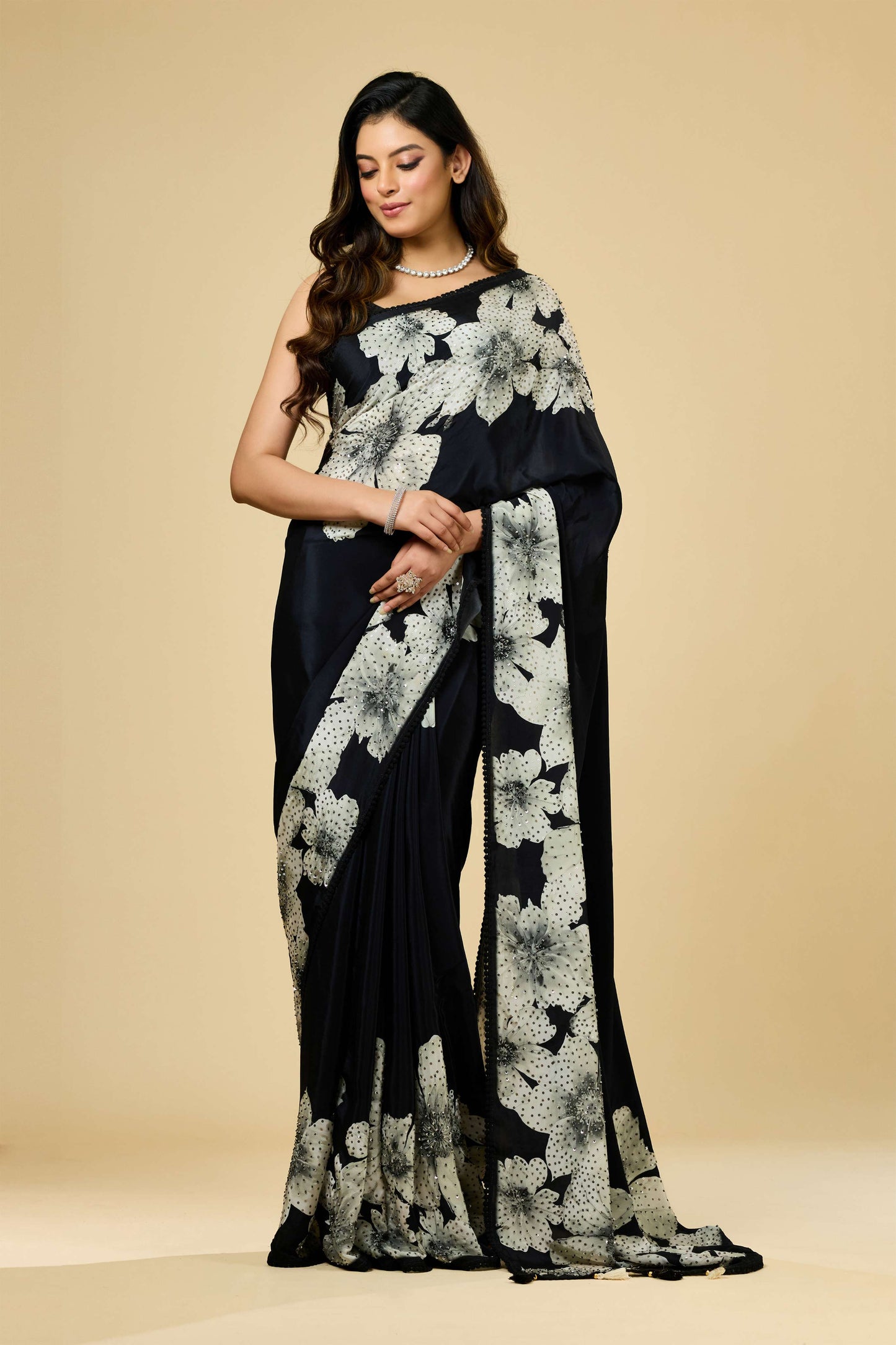Printed Cut Dana Semi crepe Sarees 1011-10036