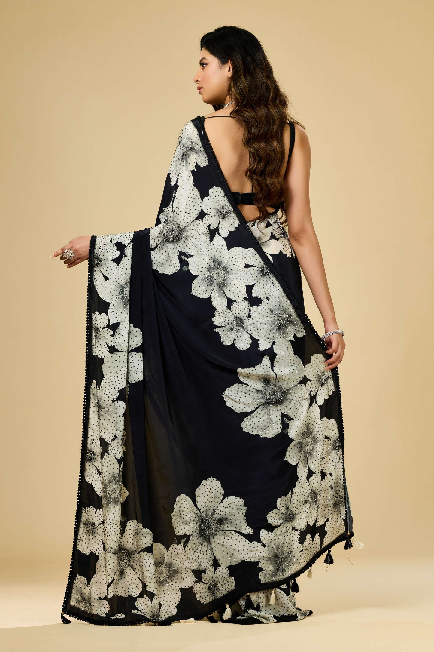 Printed Cut Dana Semi crepe Sarees 1011-10036