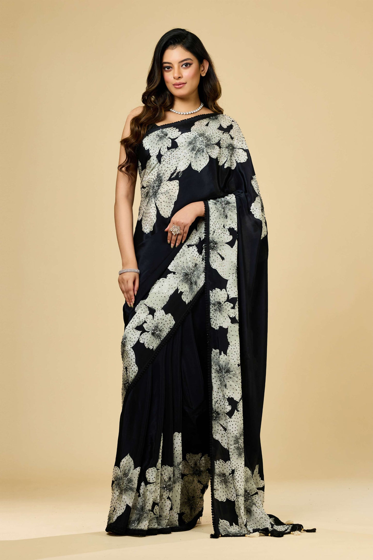 Printed Cut Dana Semi crepe Sarees 1011-10036