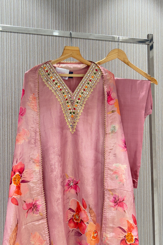 Pink Digital print Tissue Salwar Suits 1005-10135