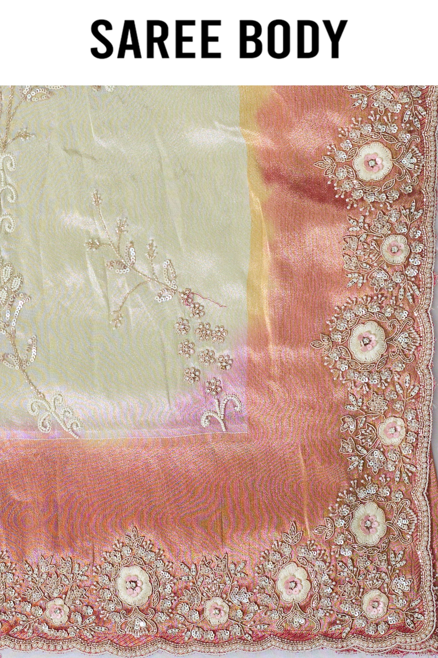 Multicolor Cut Dana Tissue Sarees 1007-10018