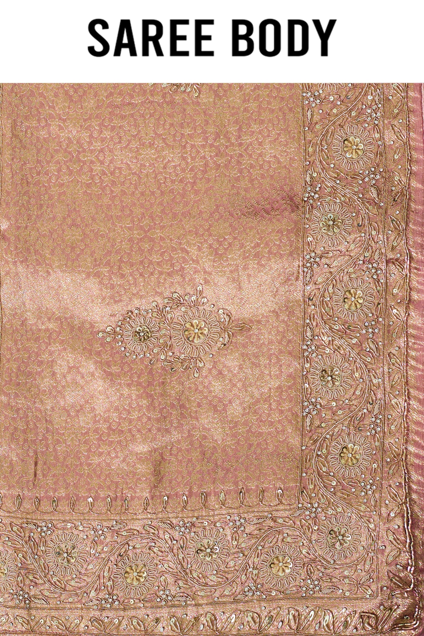 Pink Boolean work Tissue Sarees 1007-10008