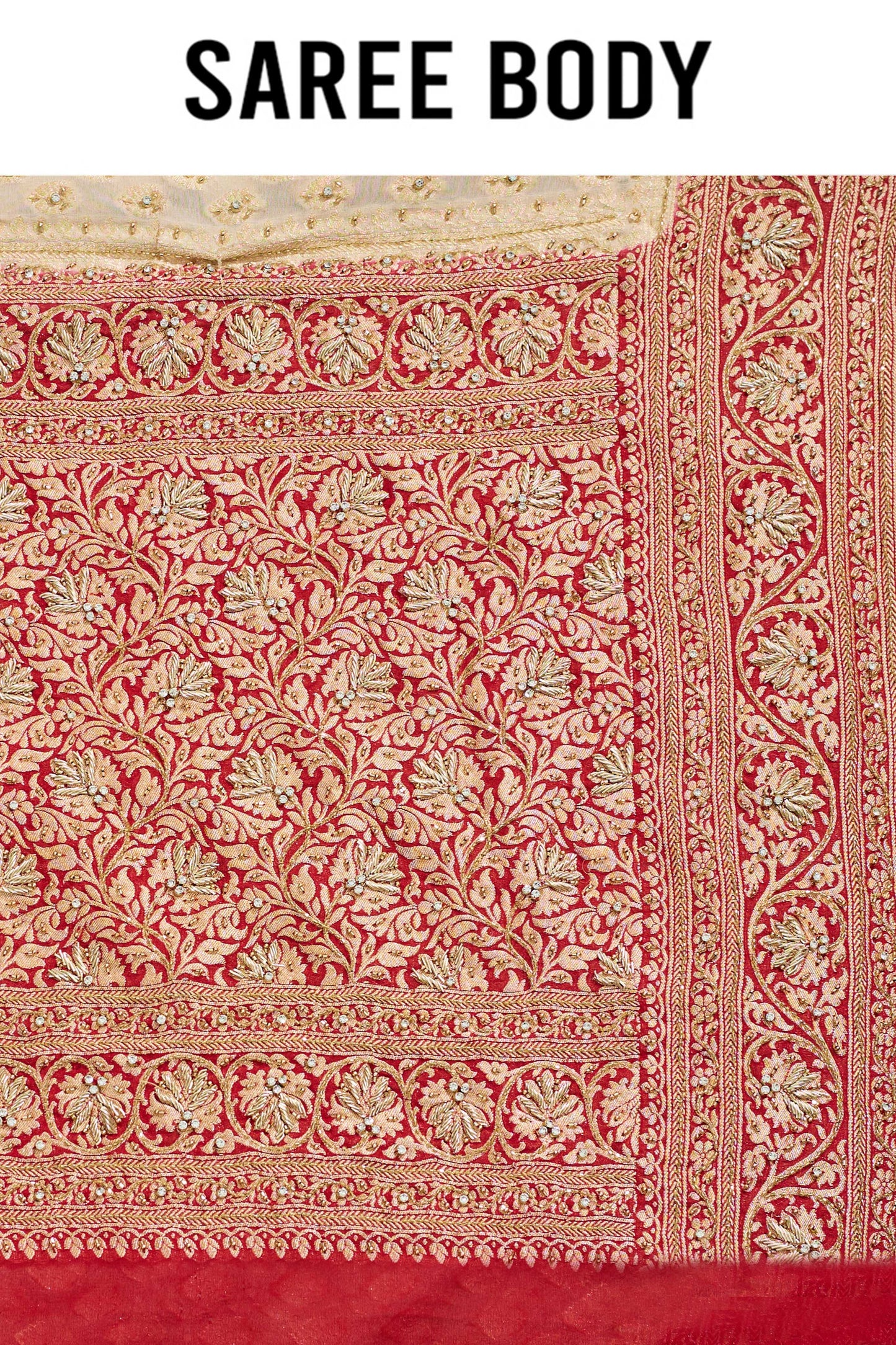 Beige Stonework (silver) Khadi Georgette Sarees 1010-10040