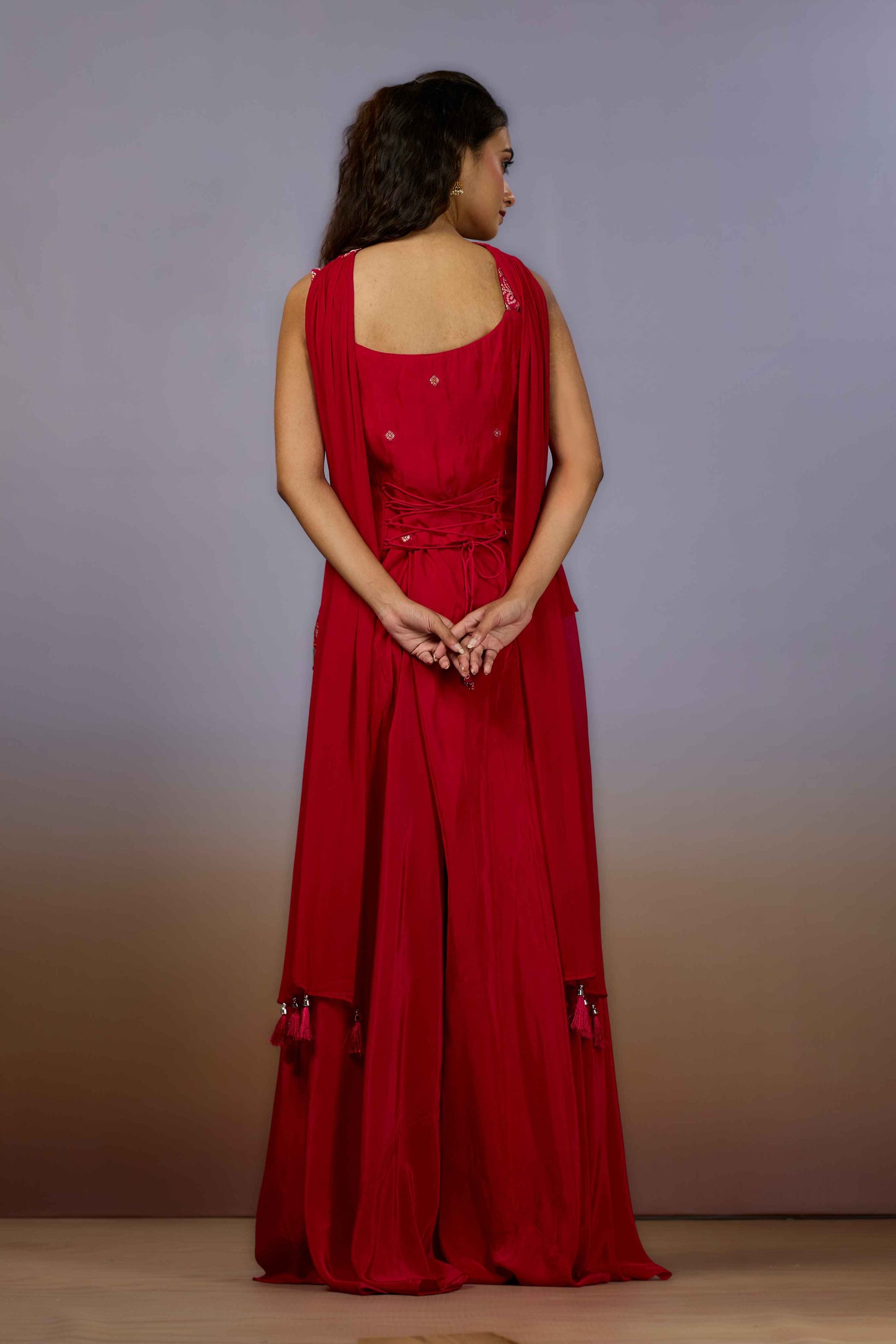 Rani Embroidery HO silk Indo Western 1017-10081