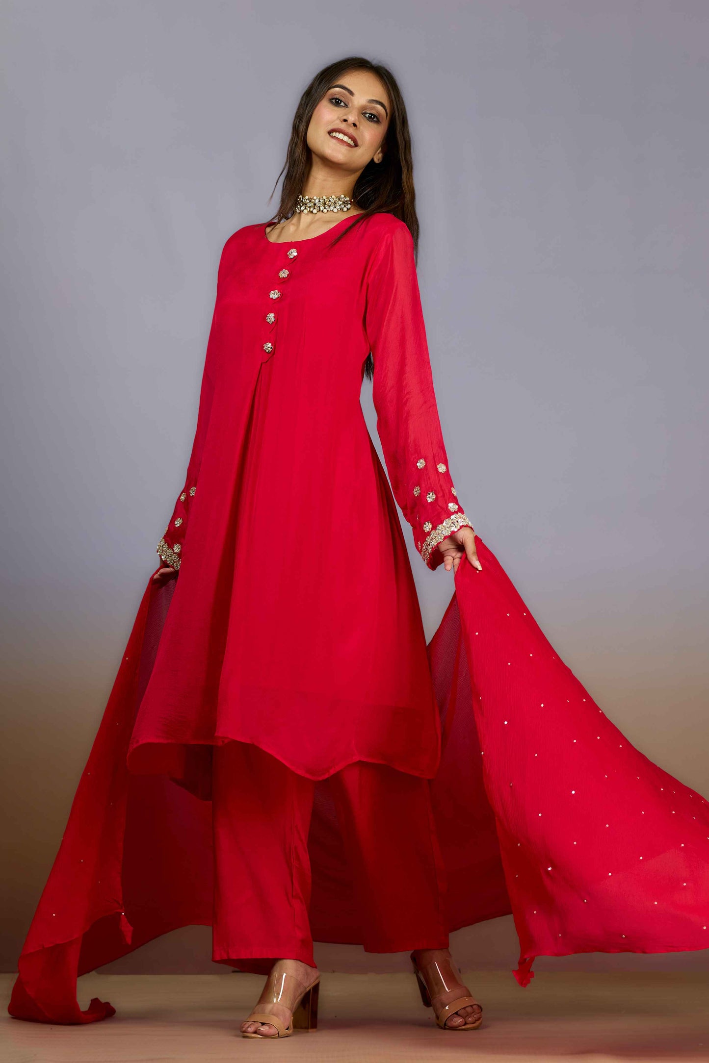 Rani Cut Dana Chinon Salwar Suits 1018-10083