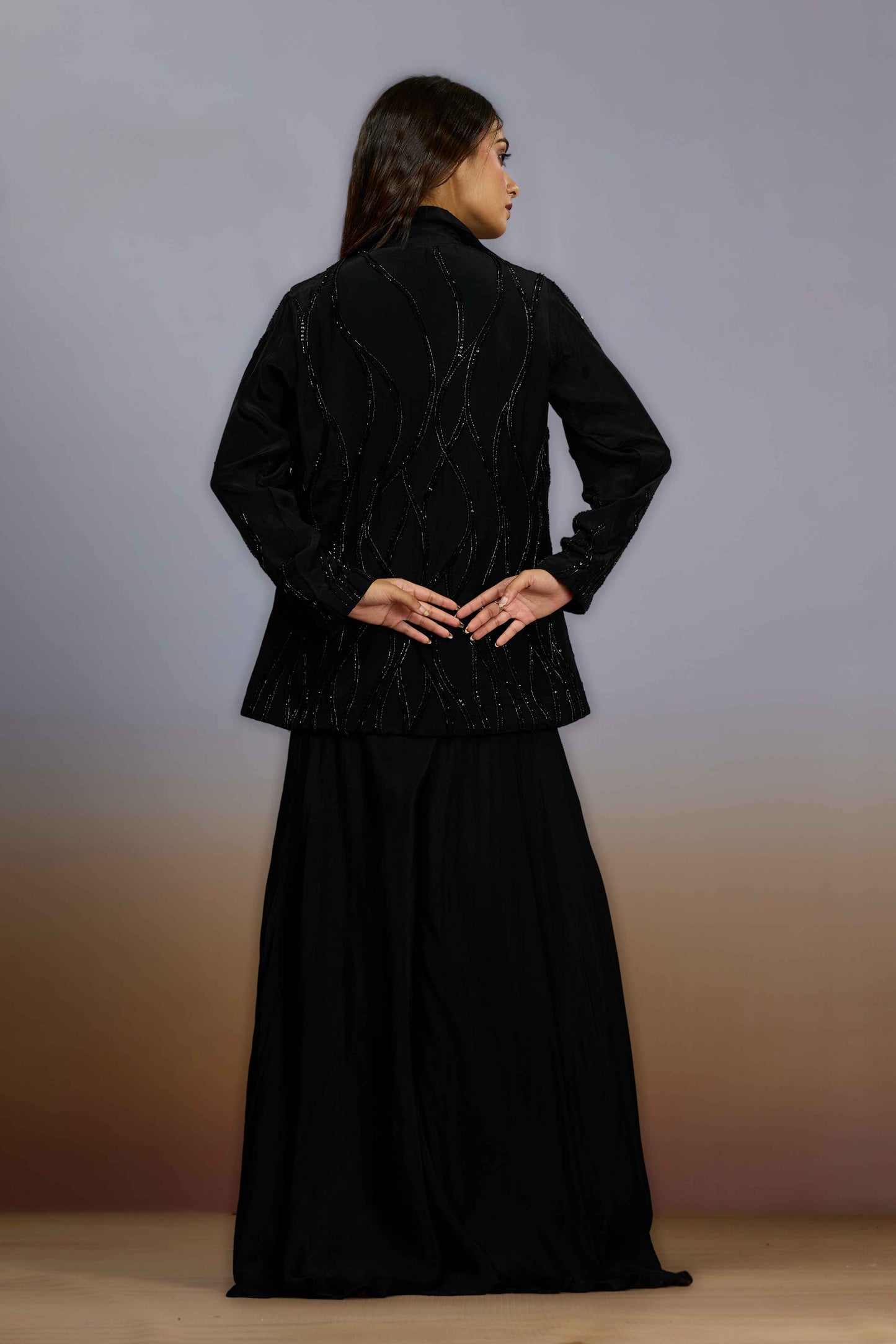 Black Cut Dana Chinon Indo Western 1024-10099