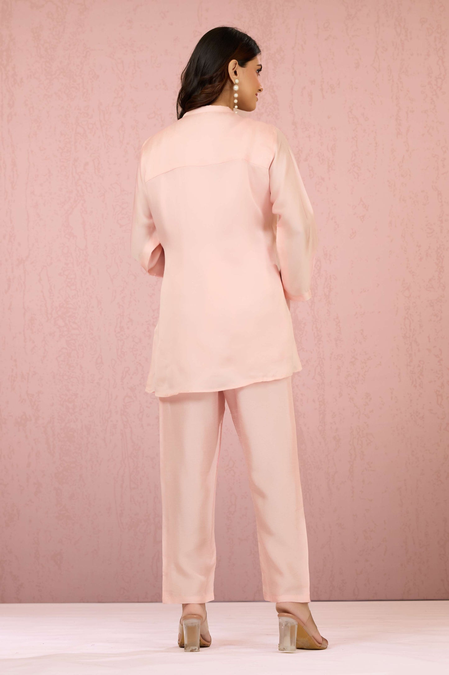Pink Embroidery HO silk Coord Set 1014-10064