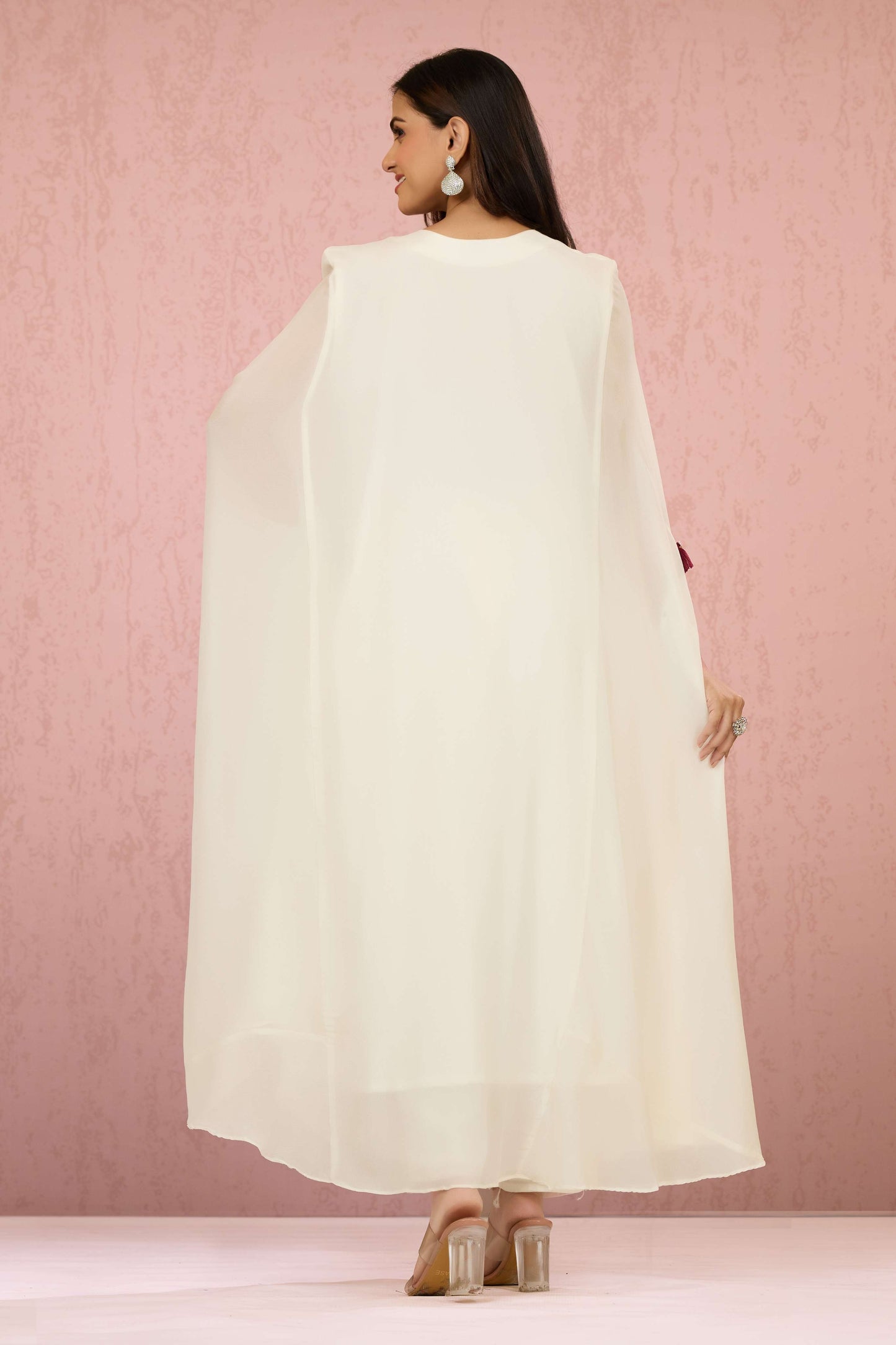 White Embroidery Chinon Coord Set 1014-10065