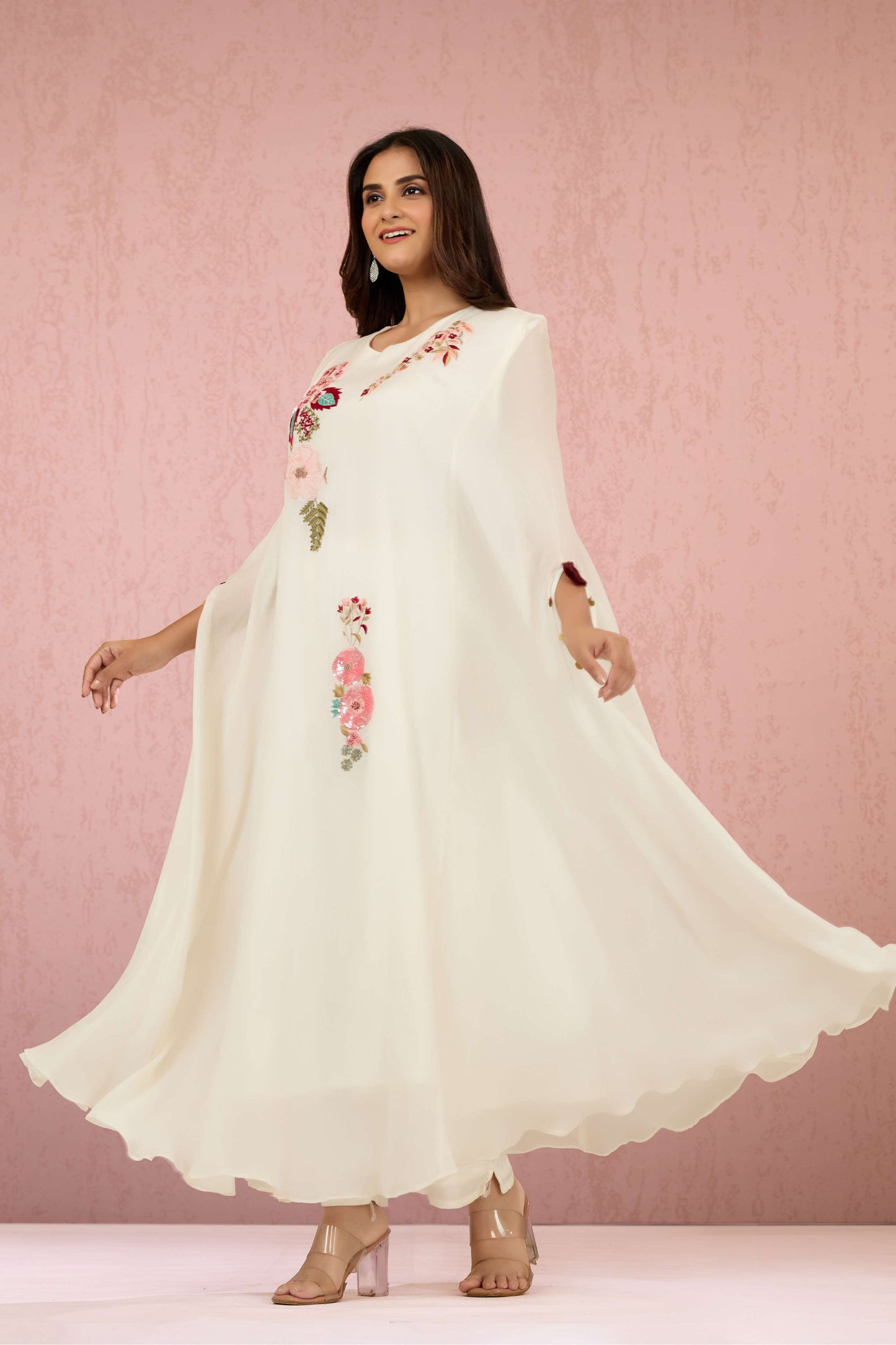 White Embroidery Chinon Coord Set 1014-10065