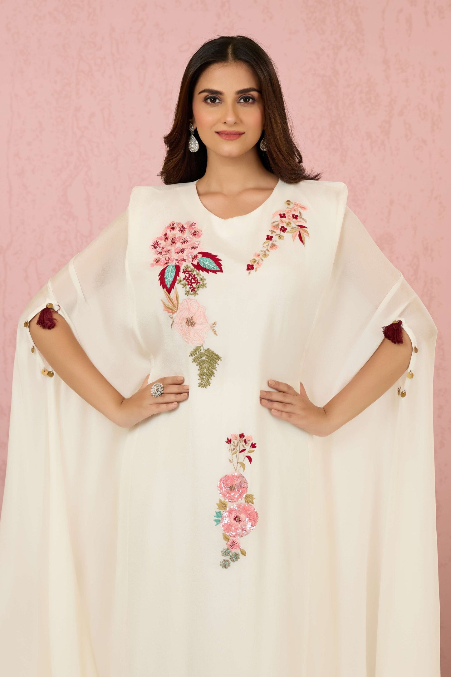 White Embroidery Chinon Coord Set 1014-10065