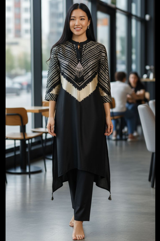 Black Tassels Gazi Silk  Salwar Suits 1031-10152