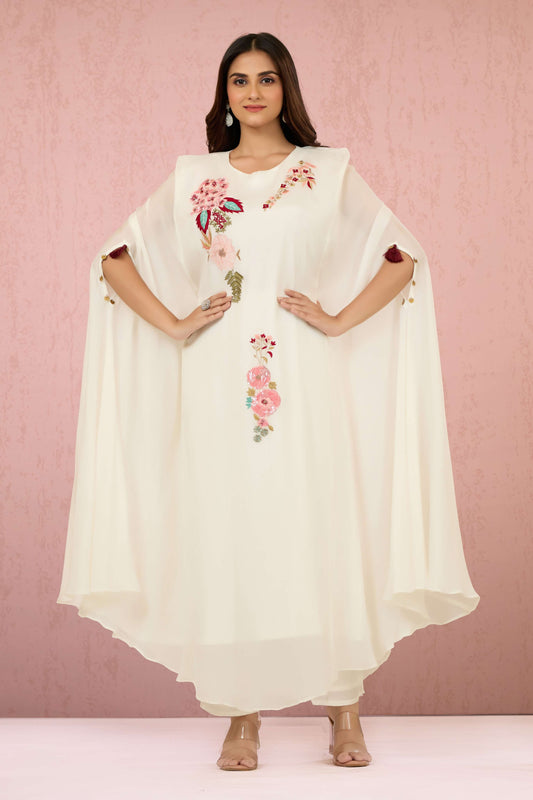 White Embroidery Chinon Coord Set 1014-10065