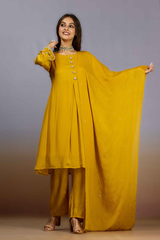 Yellow Cut Dana Chinon Indo Western 1018-10083