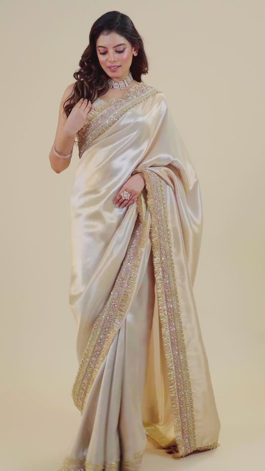 Gold Cut Dana Tissue Sarees 1007-10007