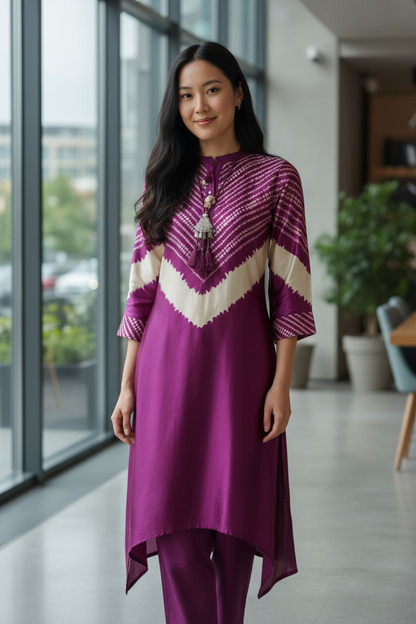 Purple Tassels Gazi Silk  Salwar Suits 1031-10152