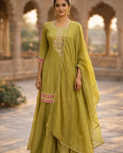 SKIRT KURTI SET 2084