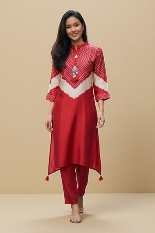 Red Tassels Gazi Silk  Salwar Suits 1031-10152