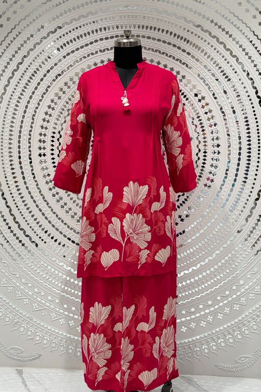 Pink Printed  Leon  Coord Set 1033-10146