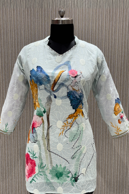 Green Printed Cotton  Coord Set 1033-10161