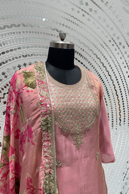 Pink  Neem Zari  Tissue  Salwar Suits 1017-10163