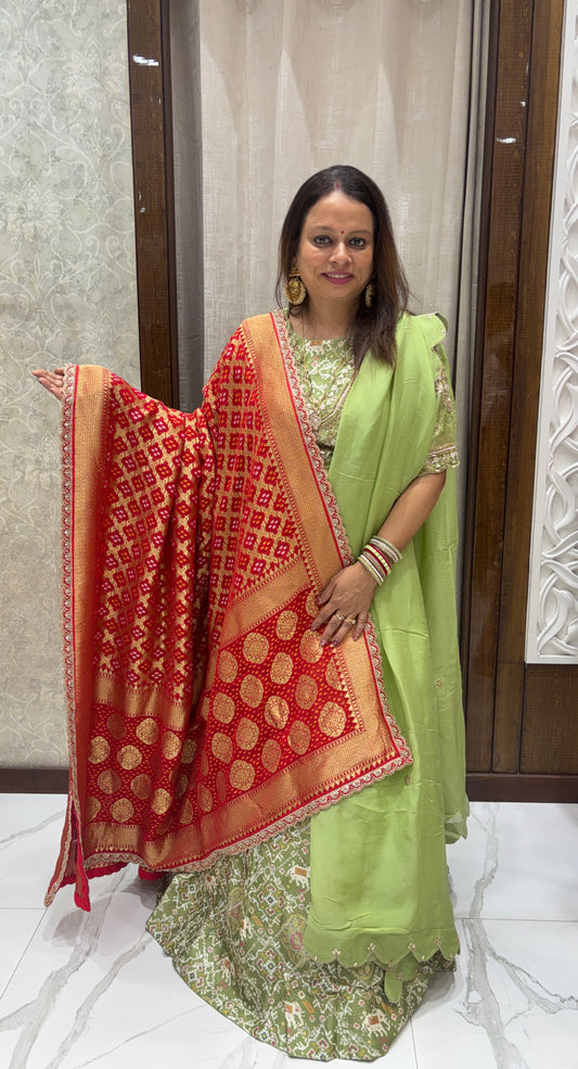 Semi Georgette Khadi Weaving Dupatta 1019