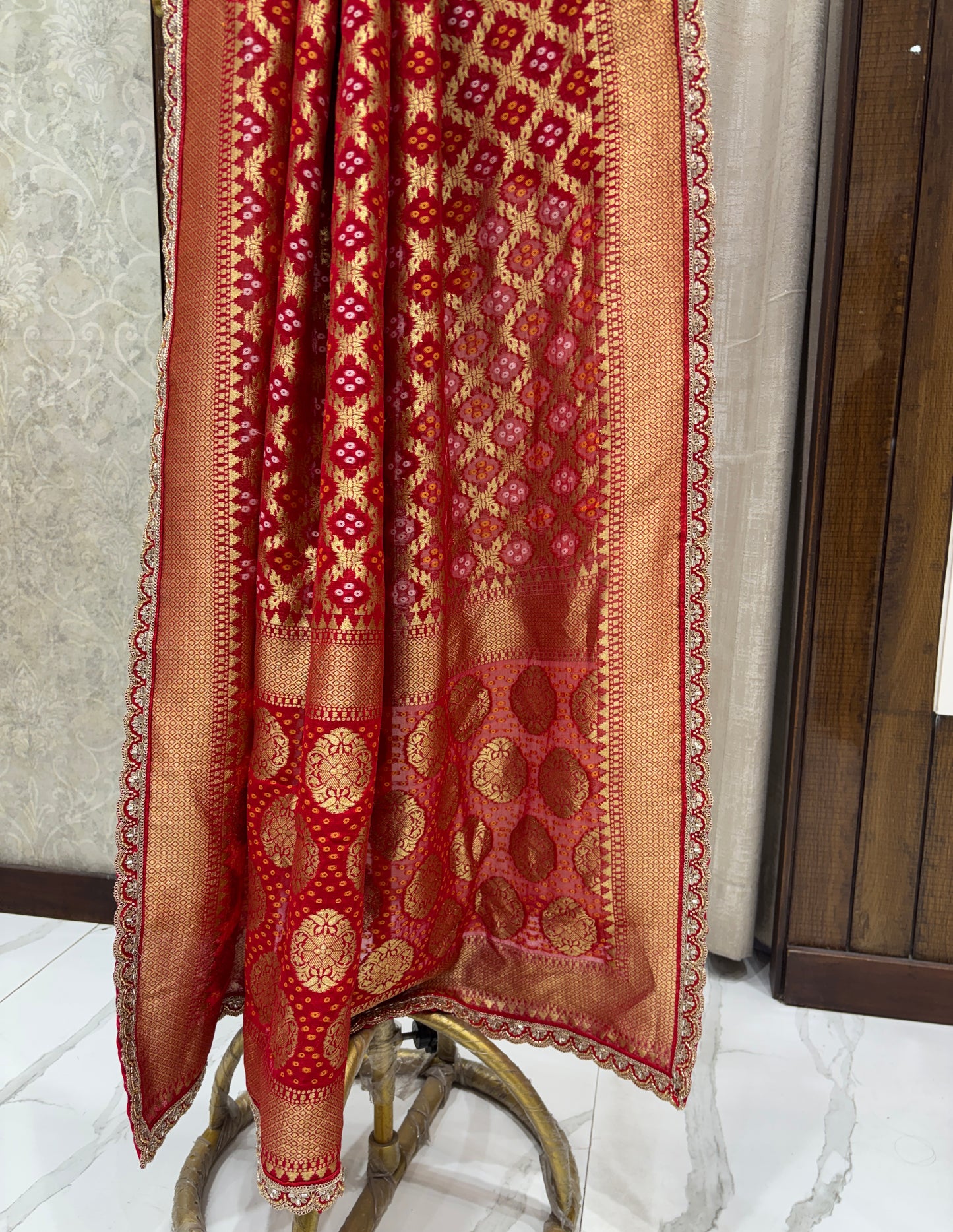 Semi Georgette Khadi Weaving Dupatta 1019