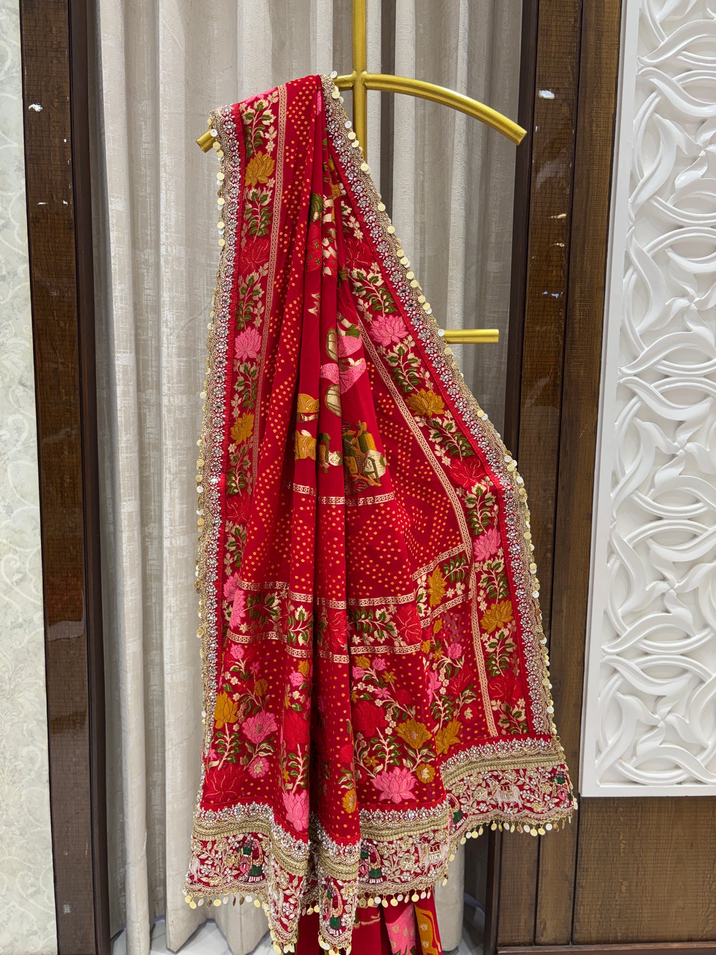 Red Nand Gao Saree