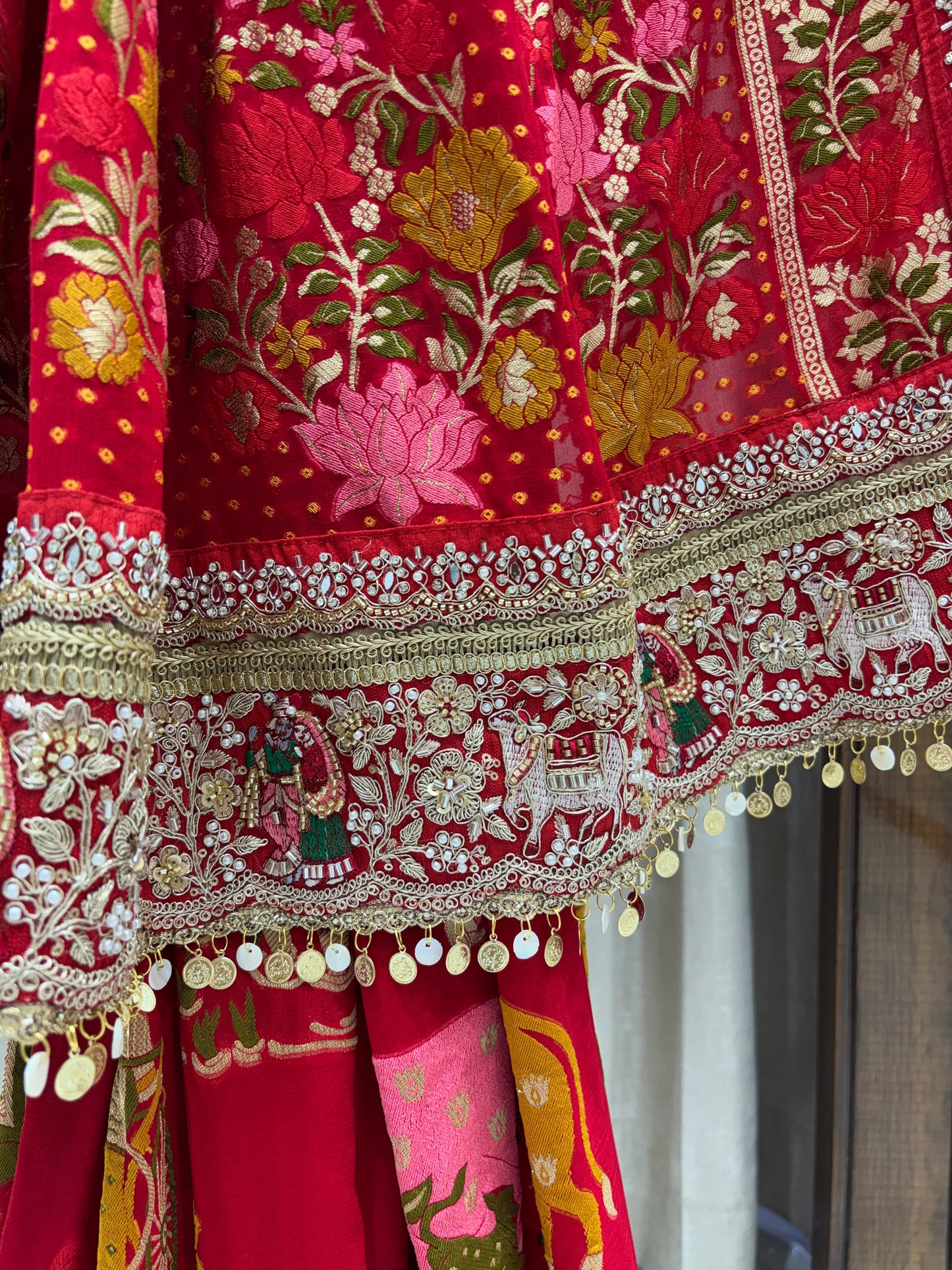 Red Nand Gao Saree