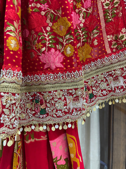 Red Nand Gao Saree