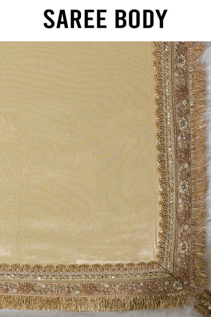 Gold Cut Dana Tissue Sarees 1007-10007