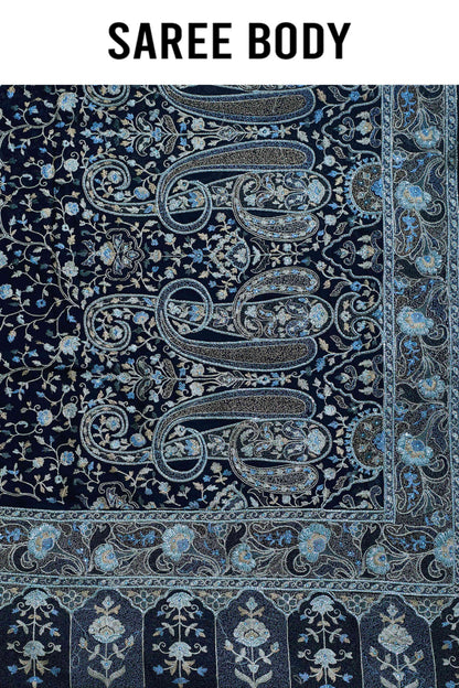 Blue Kashmiri Georgette Sarees 1007-10010