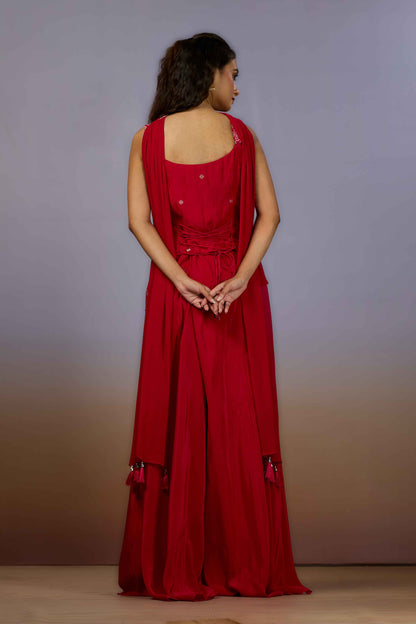 Rani Embroidery HO silk Indo Western 1017-10081