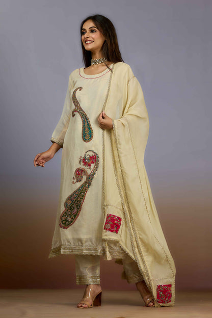 Golden Sequins Tissue Salwar Suits 1019-10094