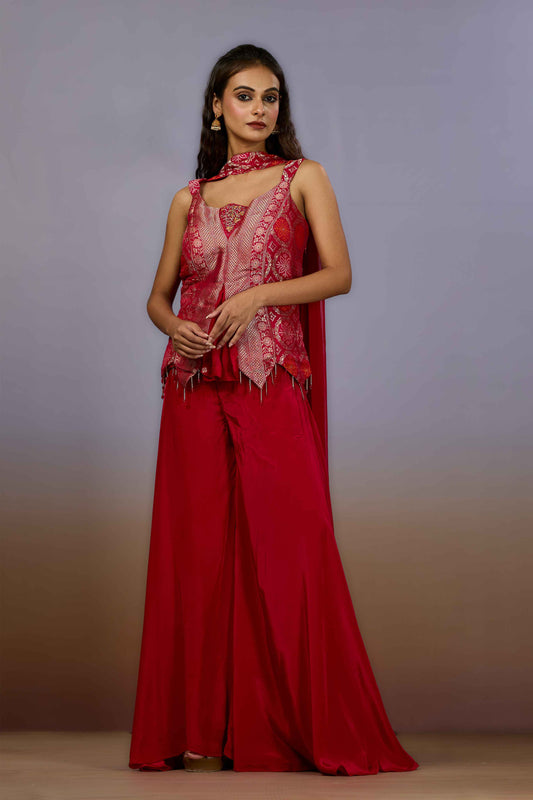 Rani Embroidery HO silk Indo Western 1017-10081